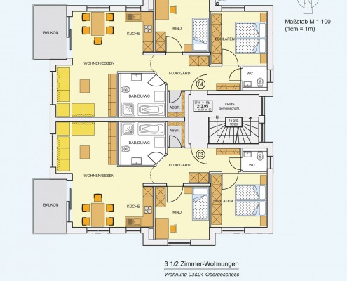 6-Familienhaus in Brackenheim-Hausen - Obergeschoss-Wohnung mit 3,5 Zimmer